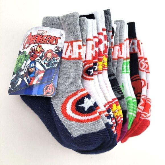 MARVEL Avengers boys 2-4T socks set of 10 pairs - Picture 1 of 7